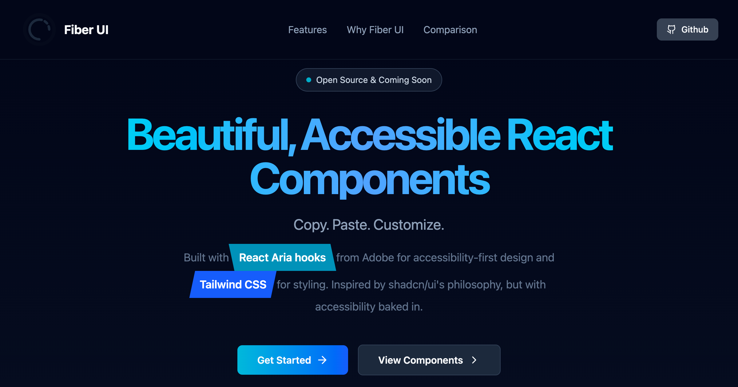 Fiber UI | Accessible & Beautiful React Component Library